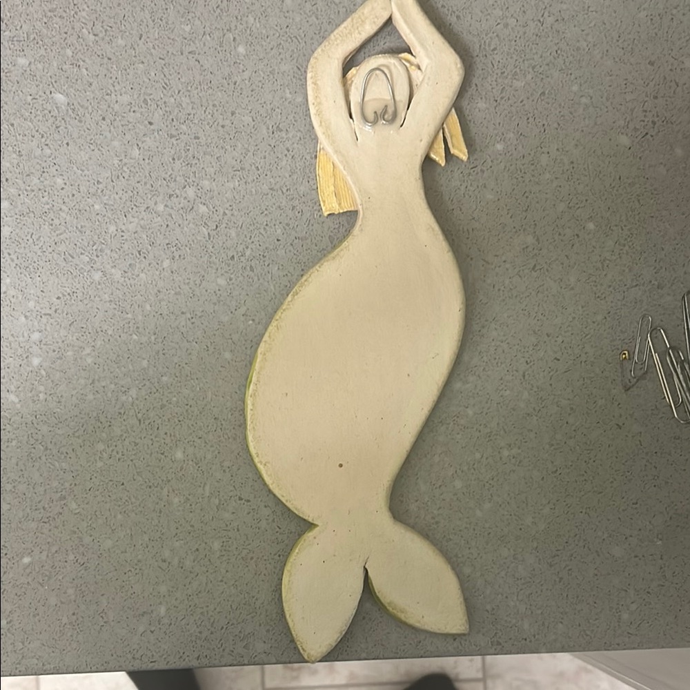 Handcrafted Mermaid Wall Decor - Green and Brown - Picture 4 of 7